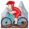 Person Mountain Biking - Light emoji on Emojione